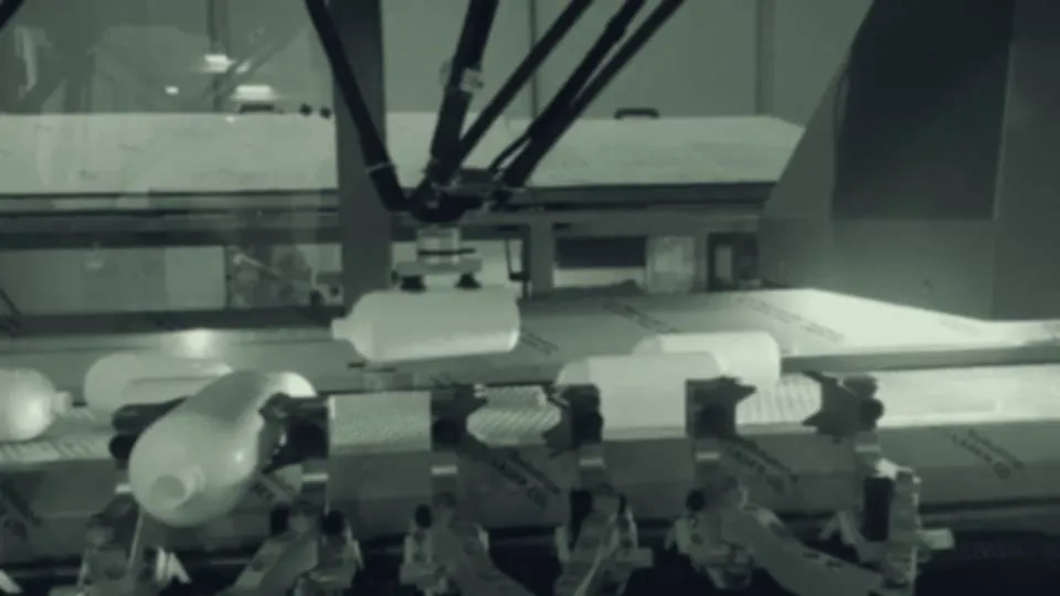 P-05: Horizontal bottle held by the delta robot
